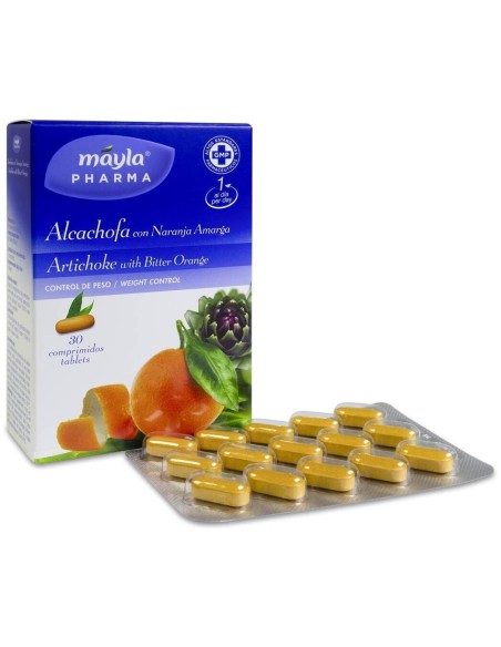 Máyla Pharma Alcachofa Con Naranja Amarga, 30 Comprimidos