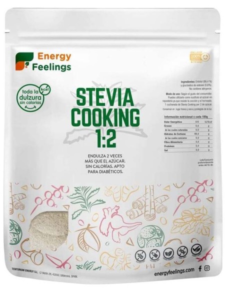 Energy Feelings Stevia Cooking 1:2 Gluten Free Vegan 1Kg