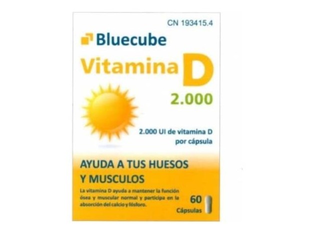 Bluecube Vitamina D 2000 Bluecube 60 Capsulas
