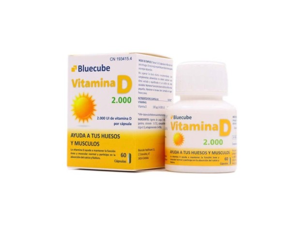 Bluecube Vitamina D 2000 Bluecube 60 Capsulas