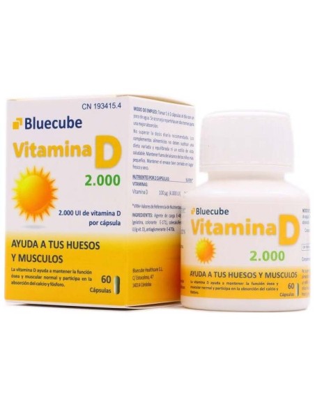 Bluecube Vitamina D 2000 Bluecube 60 Capsulas