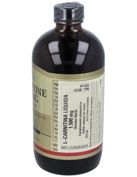 Solgar L-Carnitina Líquida 1500Mg Sabor Limón 473Ml