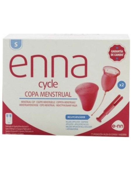 Enna Cycle Copa Menstrual Con Aplicador Talla S, 2 Uds