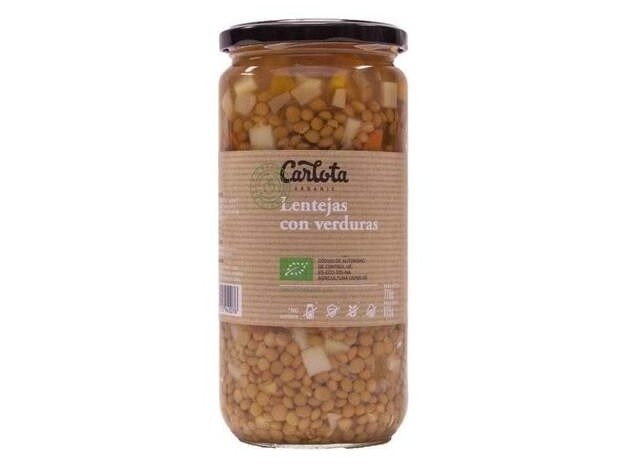 Carlota Organic Lentejas Verduras Bio 720G