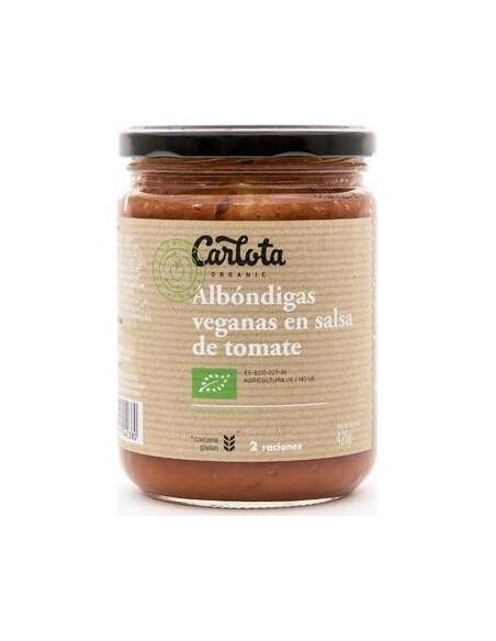 Carlota Organic Albondigas Salsa Tomat Bio Veg 425G