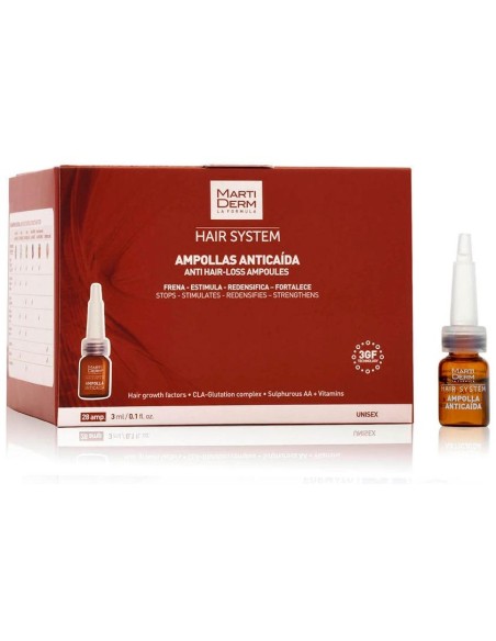 Martiderm® Hair System Ampollas Anticaída 28Amp