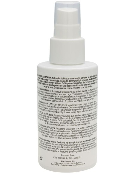 Martiderm Hair System 3Gf Loción Anticaída Unisex, 100 Ml