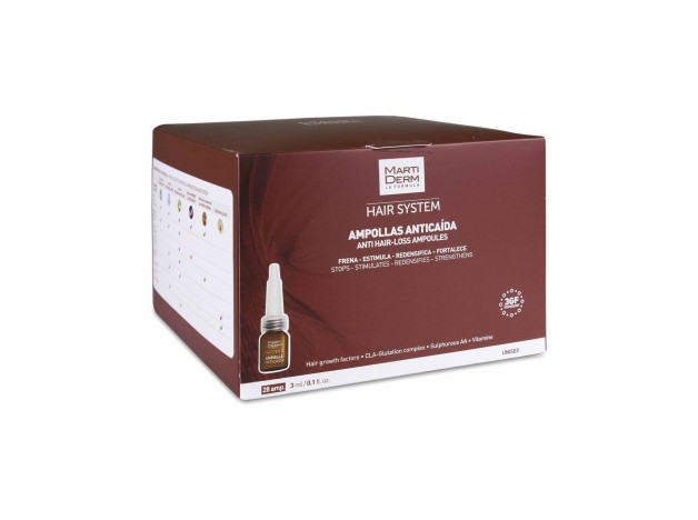 Martiderm® Hair System Ampollas Anticaída 28Amp