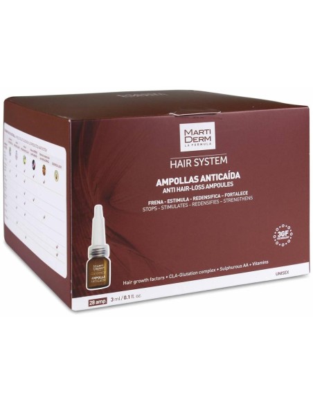 Martiderm® Hair System Ampollas Anticaída 28Amp