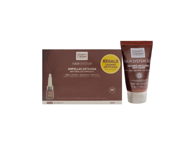 Martiderm® Hair System Ampollas Anticaída 28Amp