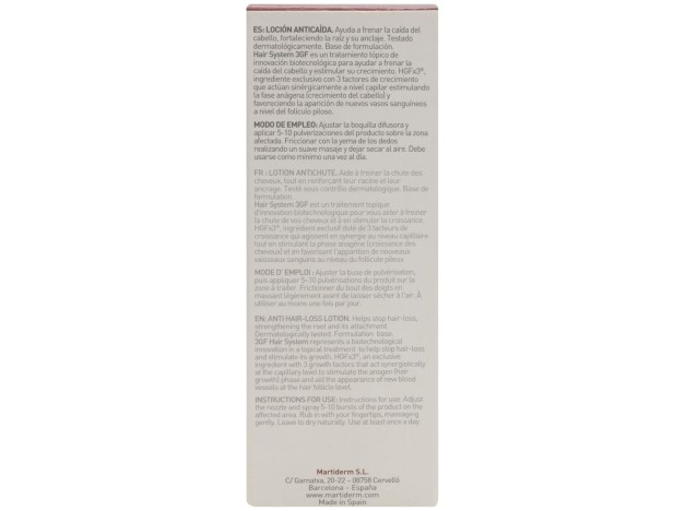 Martiderm Hair System 3Gf Loción Anticaída...