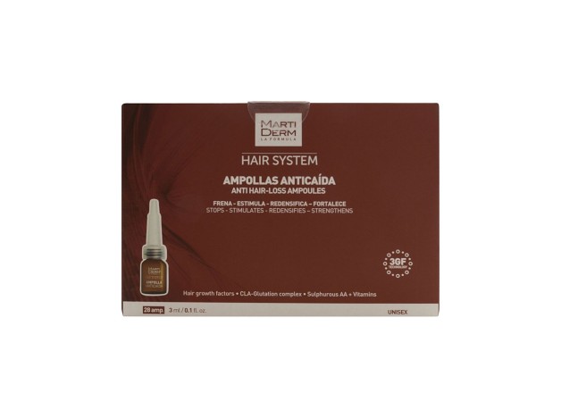 Martiderm® Hair System Ampollas Anticaída 28Amp