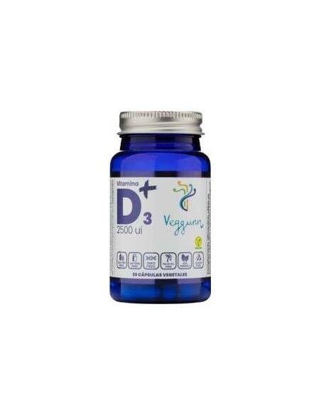 Veggunn Vitamina D3 2500Ui Plus 30 Cápsulas