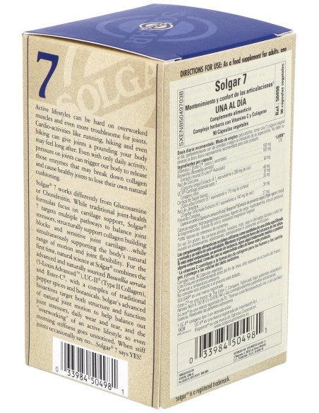 Solgar N7 Joint Support Confort Una Al Dia 90Cap
