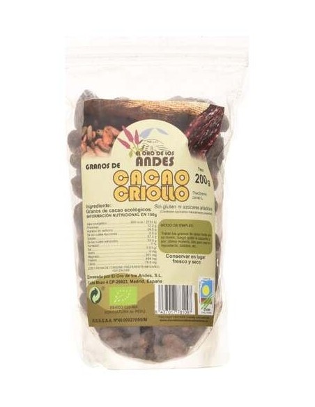 El Oro De Los Andes Cacao En Grano 200G