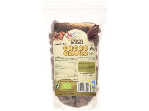 El Oro De Los Andes Cacao En Grano 200G