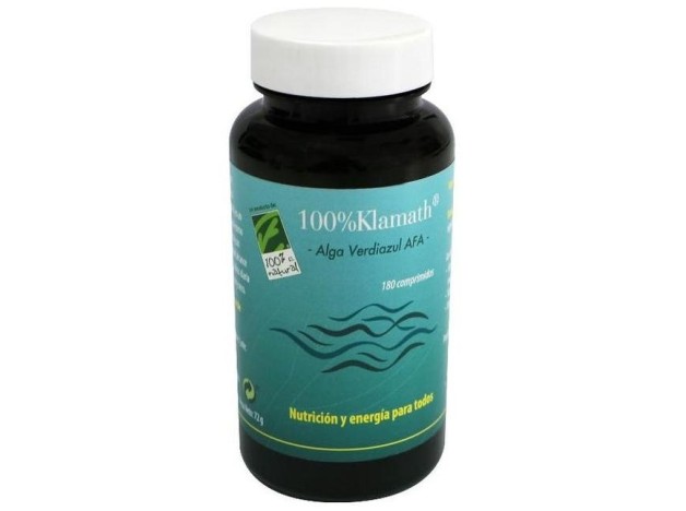 100% Natural Klamath Alga Verdiazul Afa 180Comp
