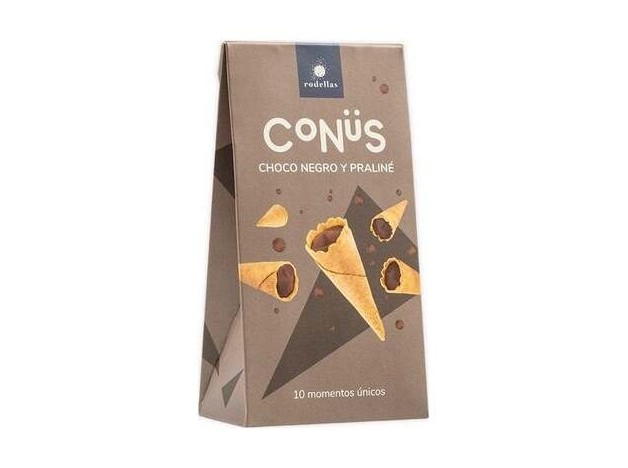 Conus Chocolate Negro Y Praline 10Udsx70Gr. Bio