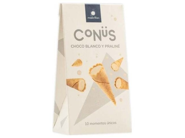 Conus Chocolate Blanco Y Praline 10Udsx70Gr. Bio