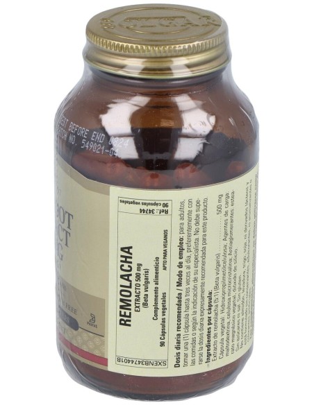 Remolacha Extracto 500Mg.90Vegicaps.