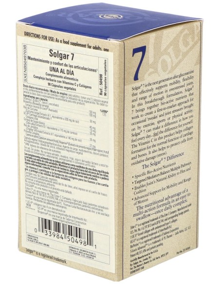 Solgar N7 Joint Support Confort Una Al Dia 90Cap