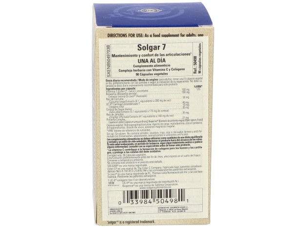 Solgar N7 Joint Support Confort Una Al Dia 90Cap