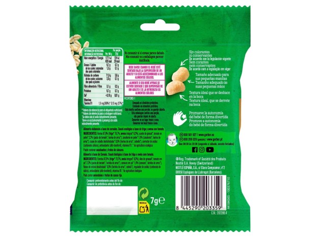 Gerber Organic Puffs Snacks De Cereales Con...