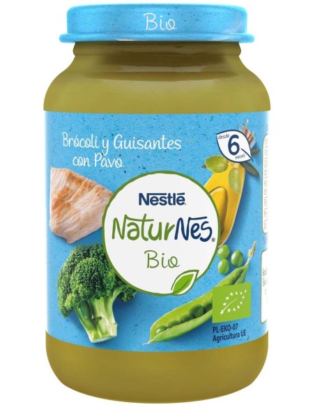 Organic Puré Brócoli Y Guisantes Con Pavo 190 Gr
