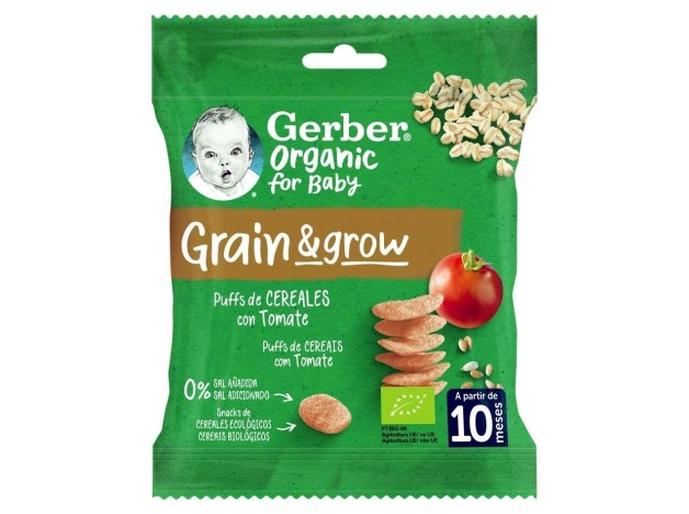 Gerber Organic Puffs Snacks De Cereales Con...