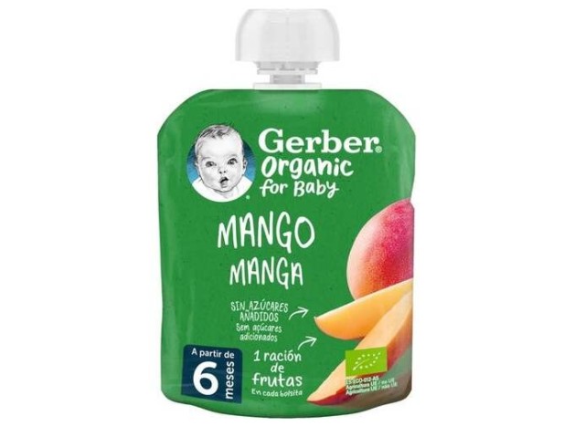 Gerber Organic Pouch De Mango, 90 Gr