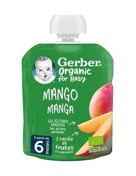 Gerber Organic Pouch De Mango, 90 Gr