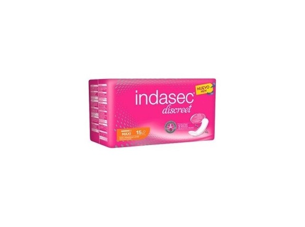 Indasec Discreet Maxi, 15 Uds