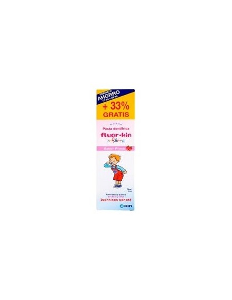 Fluor Kin Infantil Pasta Dentifrica Fresa, 75 Ml