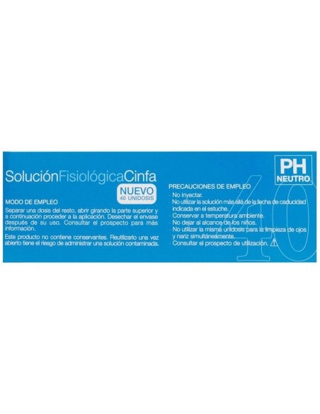 Cinfa Solución Fisiológica, 40 Monodosis