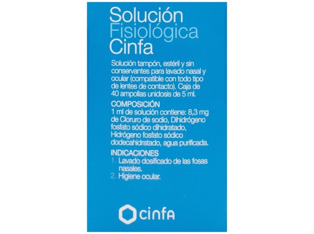 Cinfa Solución Fisiológica, 40 Monodosis