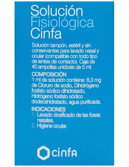 Cinfa Solución Fisiológica, 40 Monodosis