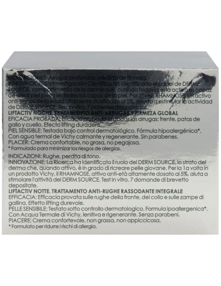 Vichy Liftactiv Noche Tratamiento Antiarrugas Y Firmeza Global, 50Ml