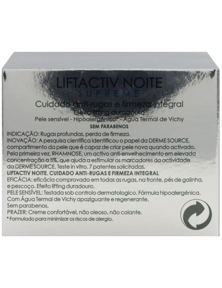 Vichy Liftactiv Noche Tratamiento Antiarrugas Y Firmeza Global, 50Ml