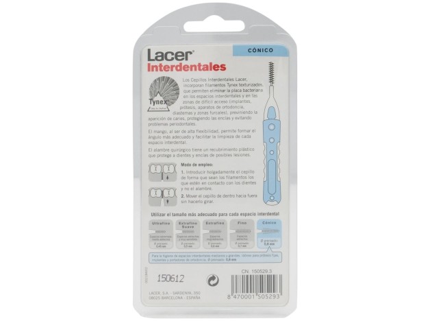 Cepillo Interdental Lacer Conico Recto Azul 6Ud.