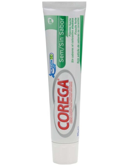 Corega Crema De Fijación Fuerte Sin Sabor 70Gr