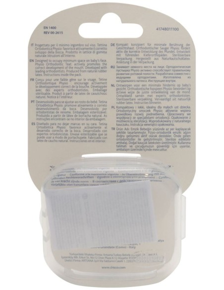 Chicco Chupete Physioforma Caucho 0-6 M Rosa, 1 Unidad