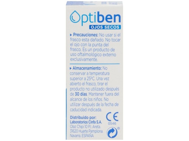 Optiben Ojos Secos Gotas Sequedad Ocular, 10 Ml