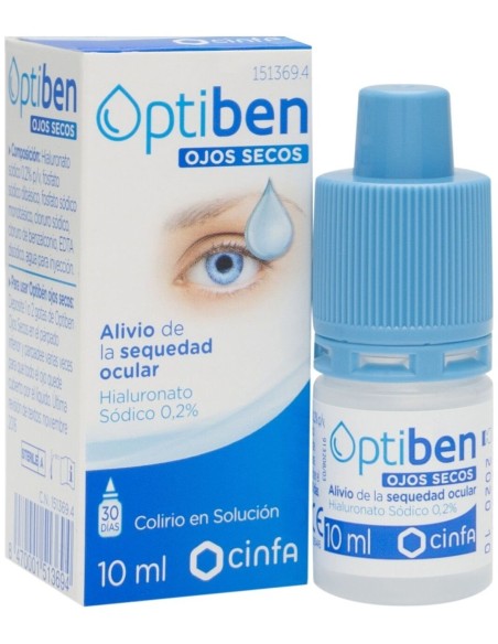 Optiben Ojos Secos Gotas Sequedad Ocular, 10 Ml