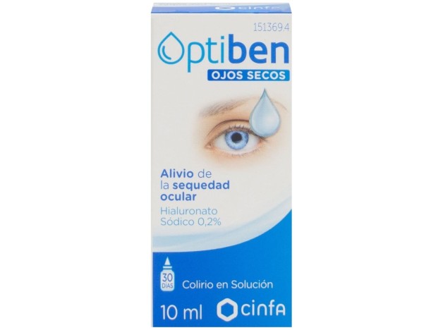 Optiben Ojos Secos Gotas Sequedad Ocular, 10 Ml