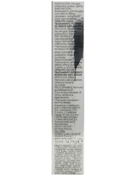 Vichy Liftactiv Cxp Contorno Ojos, 15 Ml