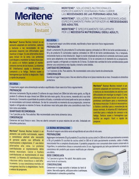 Meritene Buenas Noches Instant Sabor Cereal, 500 G
