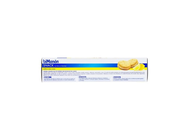 Bimanán Entre Horas Galletas Sabor Limón, 12 Uds