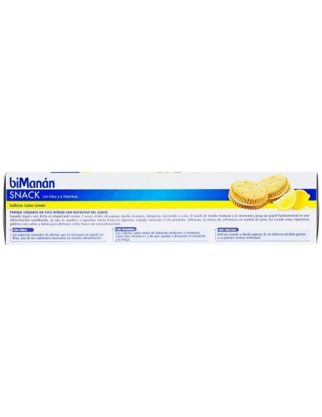 Bimanán Entre Horas Galletas Sabor Limón, 12 Uds