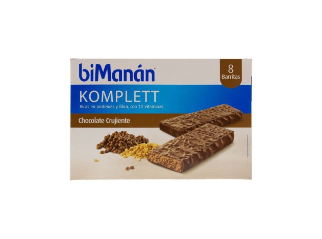 Bimanán Barrita De Chocolate Crujiente, 8 Uds