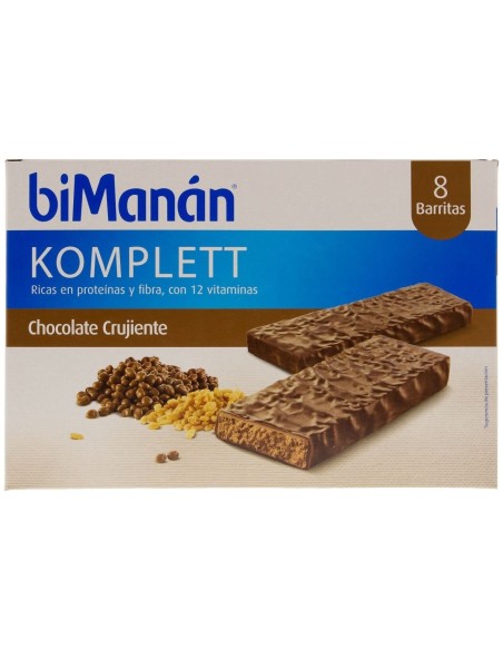 Bimanán Barrita De Chocolate Crujiente, 8 Uds